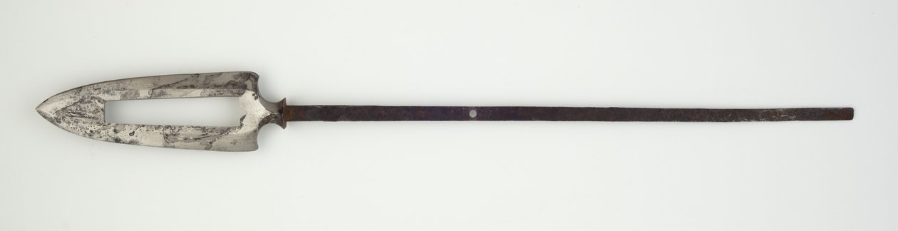 Cabeça de um Yari, ou lança de forma de Togari-Ya (em forma de coração) (aço) de Japanese School
