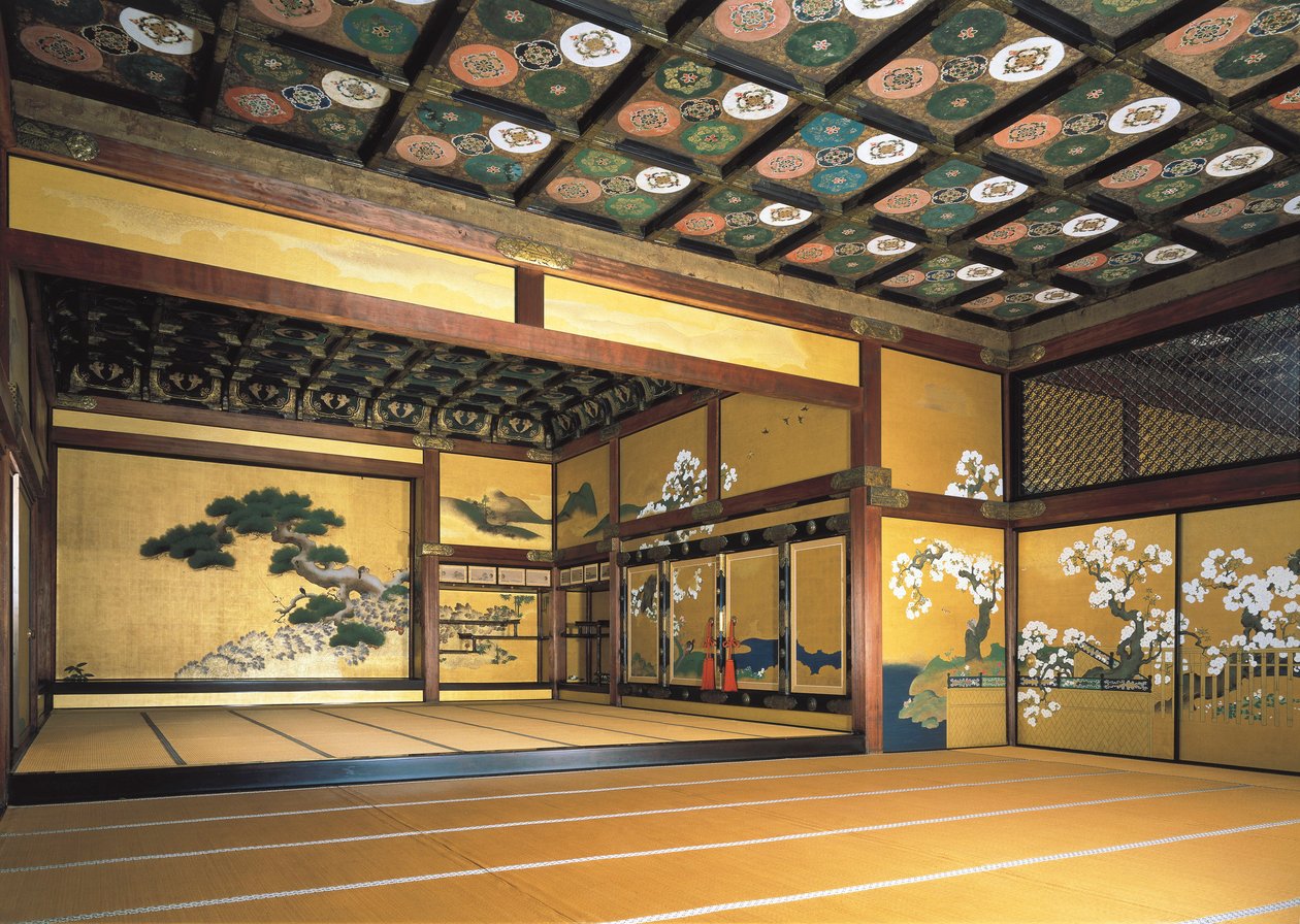 Interior do Castelo Nijo (1602-1626). Arte Tokugawa. Arquitetura. Japão, Kyoto (foto) de Japanese School