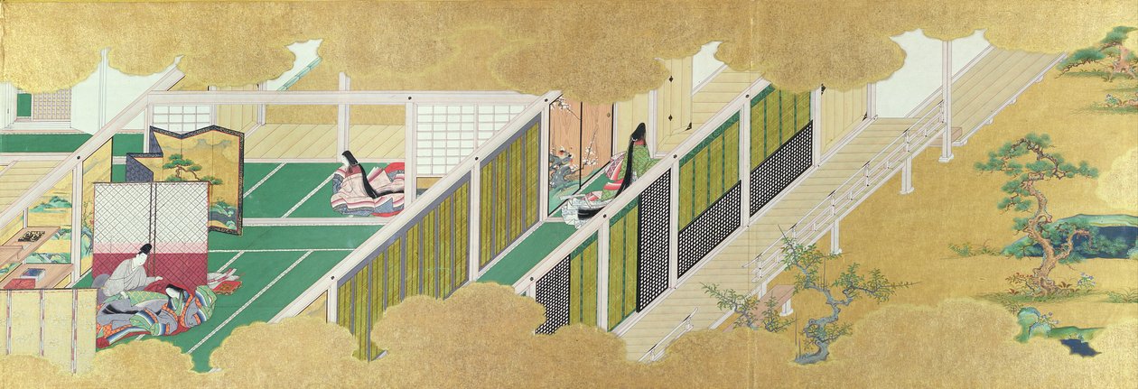 Interior japonês (pintura de rolagem) de Japanese School