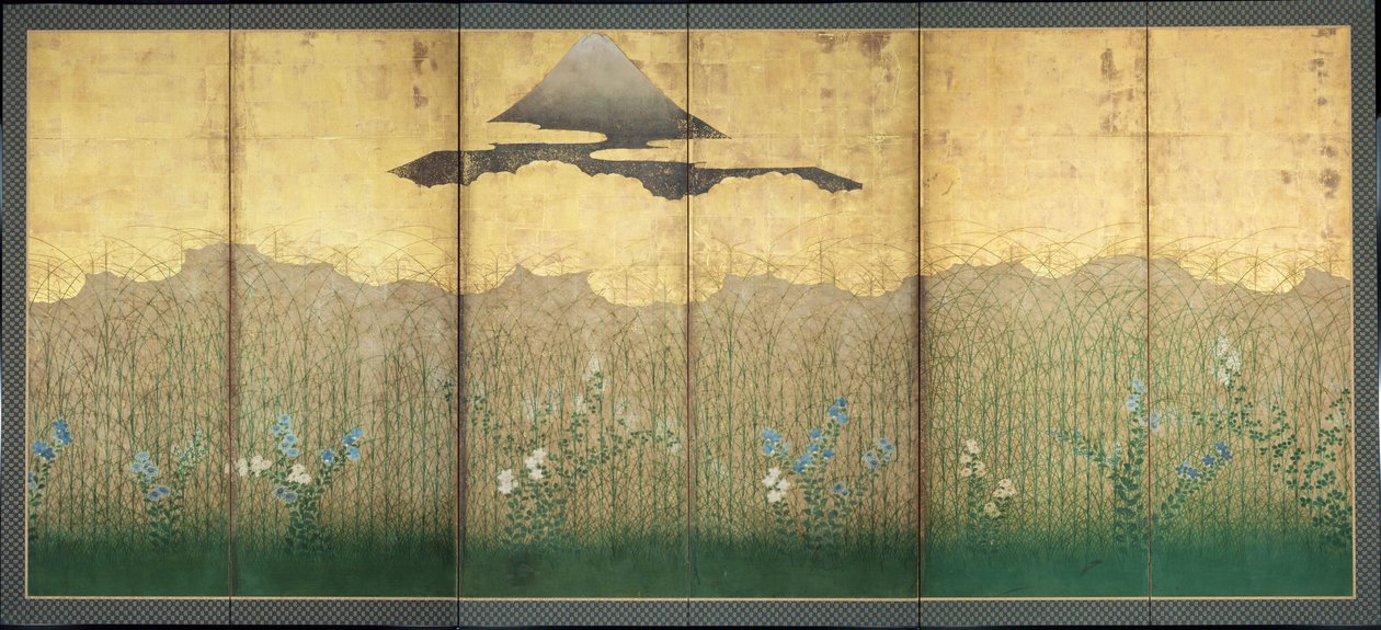 Musashino - Anónimo - Século XVII - Aguarela e tinta sobre papel - 155,5x363 - Museu de Arte Suntory de Japanese School