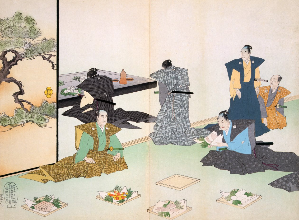 Oferendas de Alimentos, Século XIX. de Japanese School