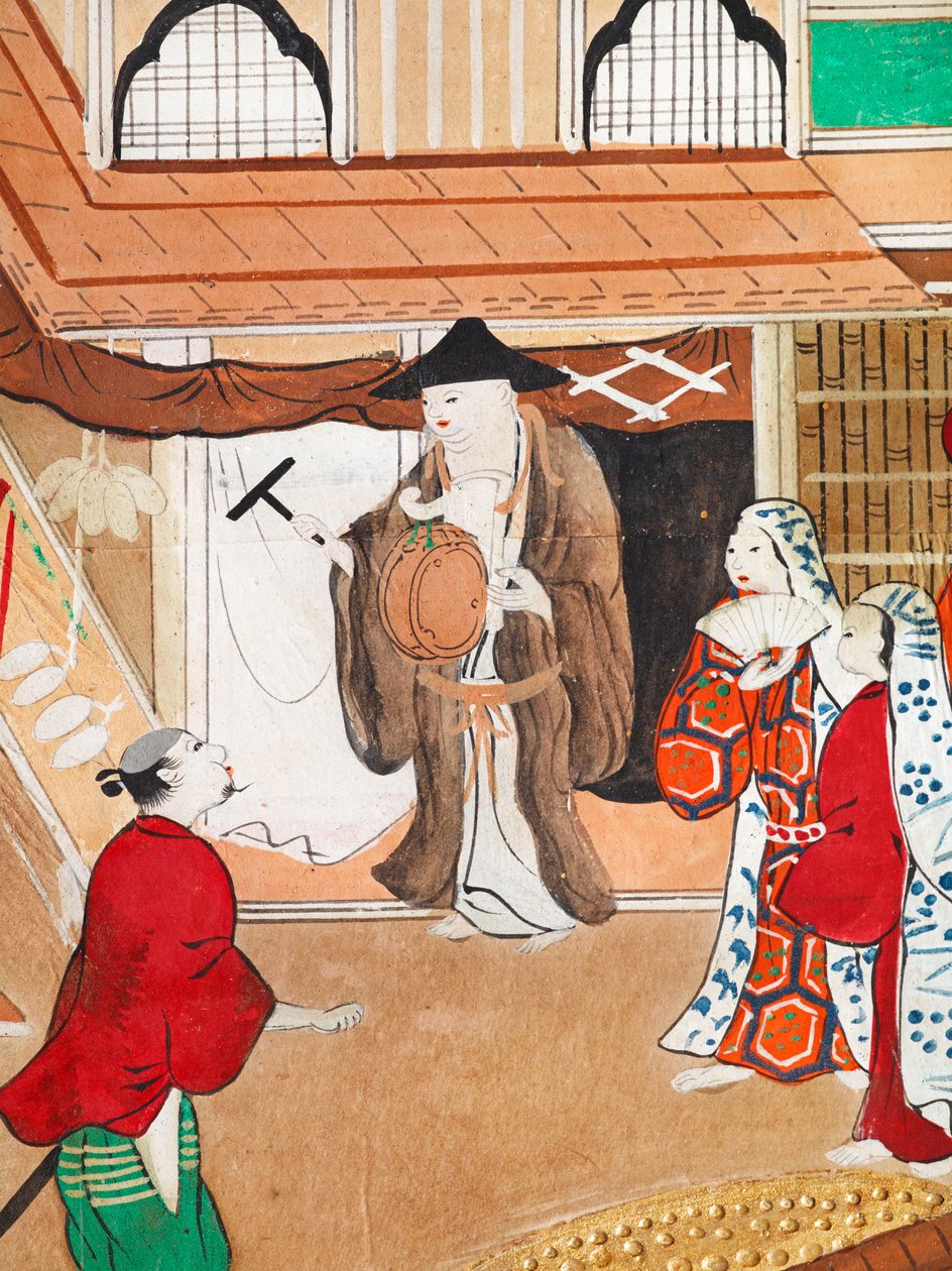 Osakazu Byobu - Biombo japonês de oito painéis (pintura) de Japanese School