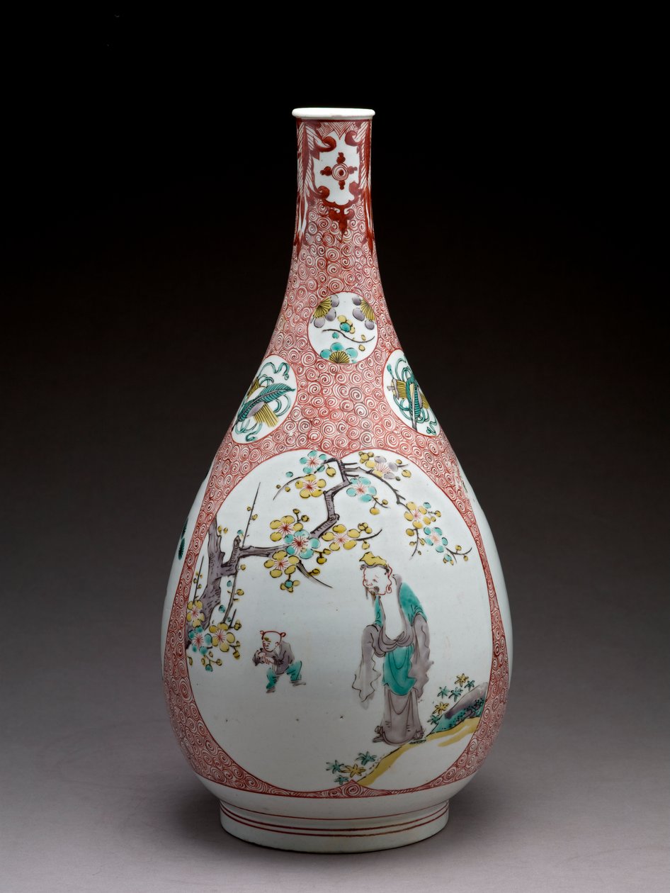 Jarro em forma de pêra, artigos de ko-Imari de Japanese School