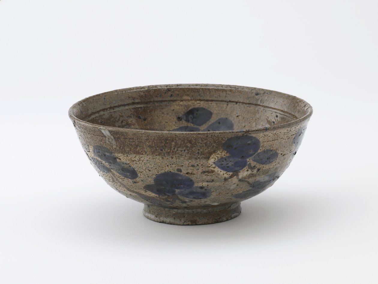 Bacia de servir com decoração de estilo de Kenzan, Kyoto, período de Edo (cerâmica) de Japanese School
