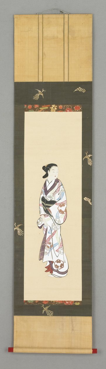 Figura de mulher em pé, cerca de 1800 de Japanese School