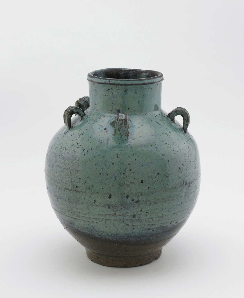 Frasco de armazenamento de chá-folha com cinco lugs de laço, Saga ou prefecture de Nagasaki, período de Edo (cerâmica) de Japanese School