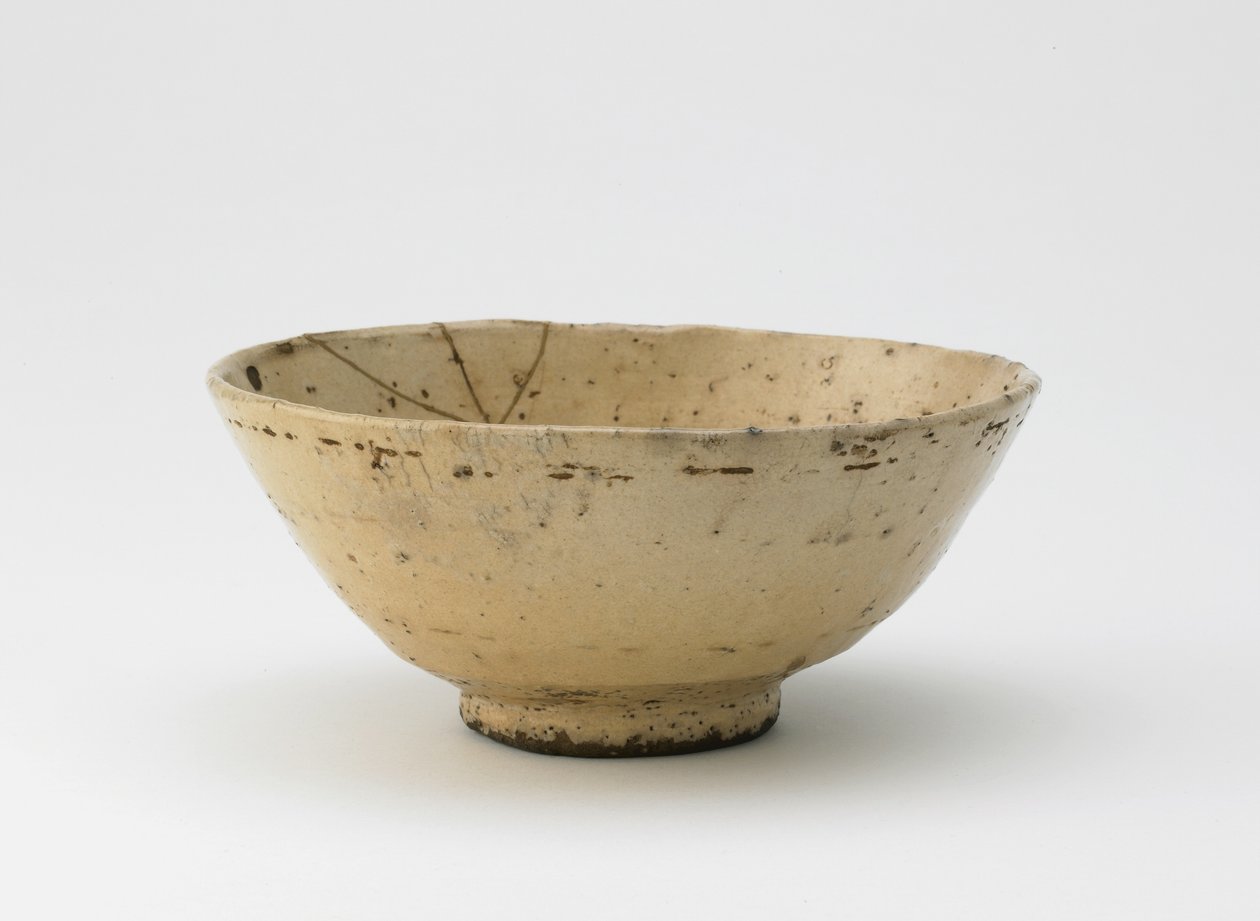 Taça de chá, período Edo, do século XVIII a meados do século XIX (grés com esmalte de madeira de freixo) de Japanese School