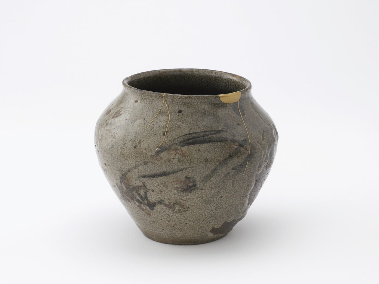 Jarro de água de cerimônia de chá, prefecture de saga, período de Edo, 17º-18º século (cerâmica) de Japanese School