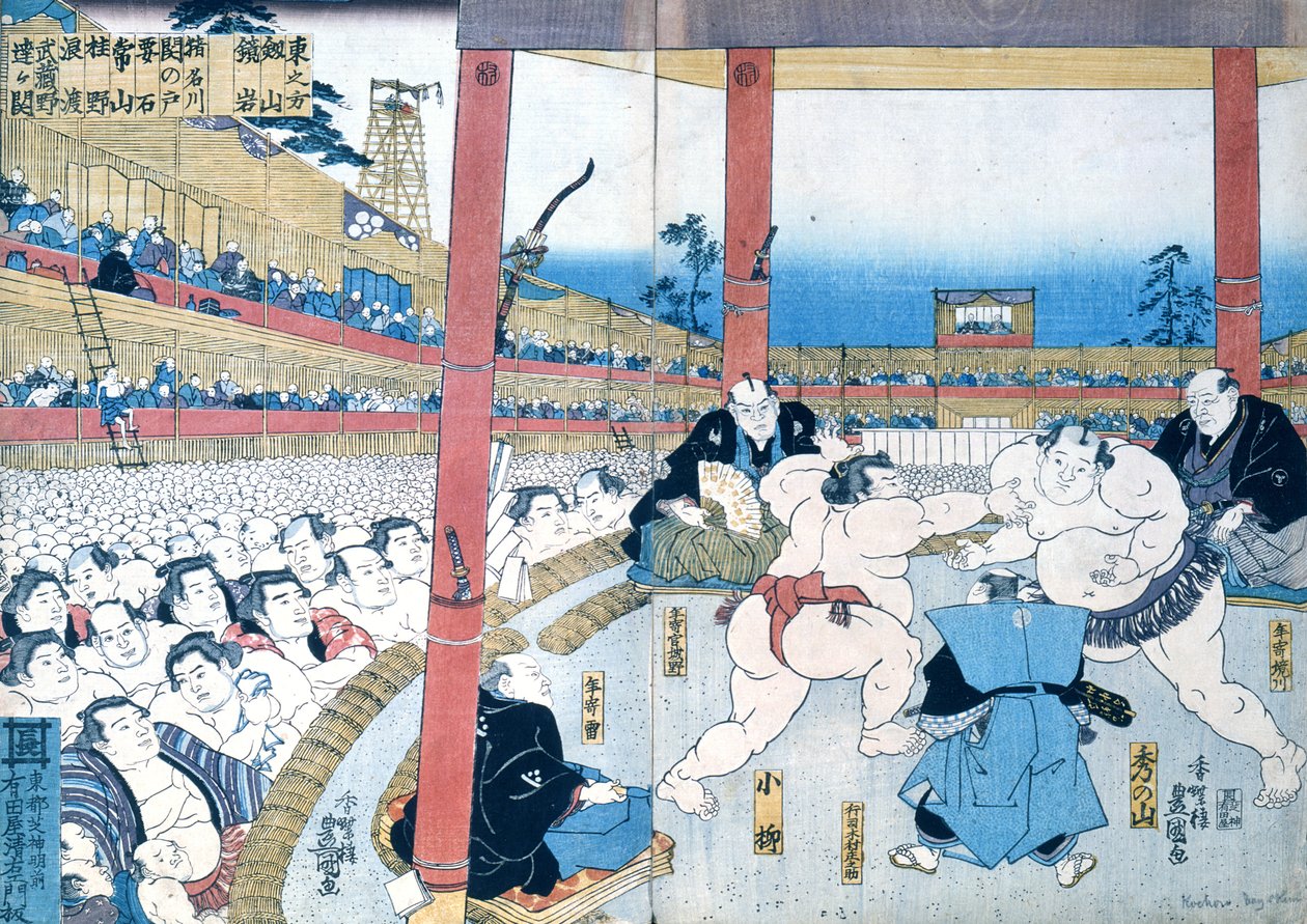 Wrestling tradicional no Japão: lutadores de sumô, de Japanese School
