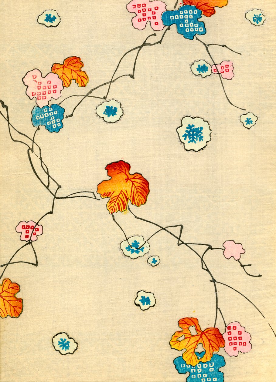 Impressão de Folhas de Queda de Madeira de Japanese School