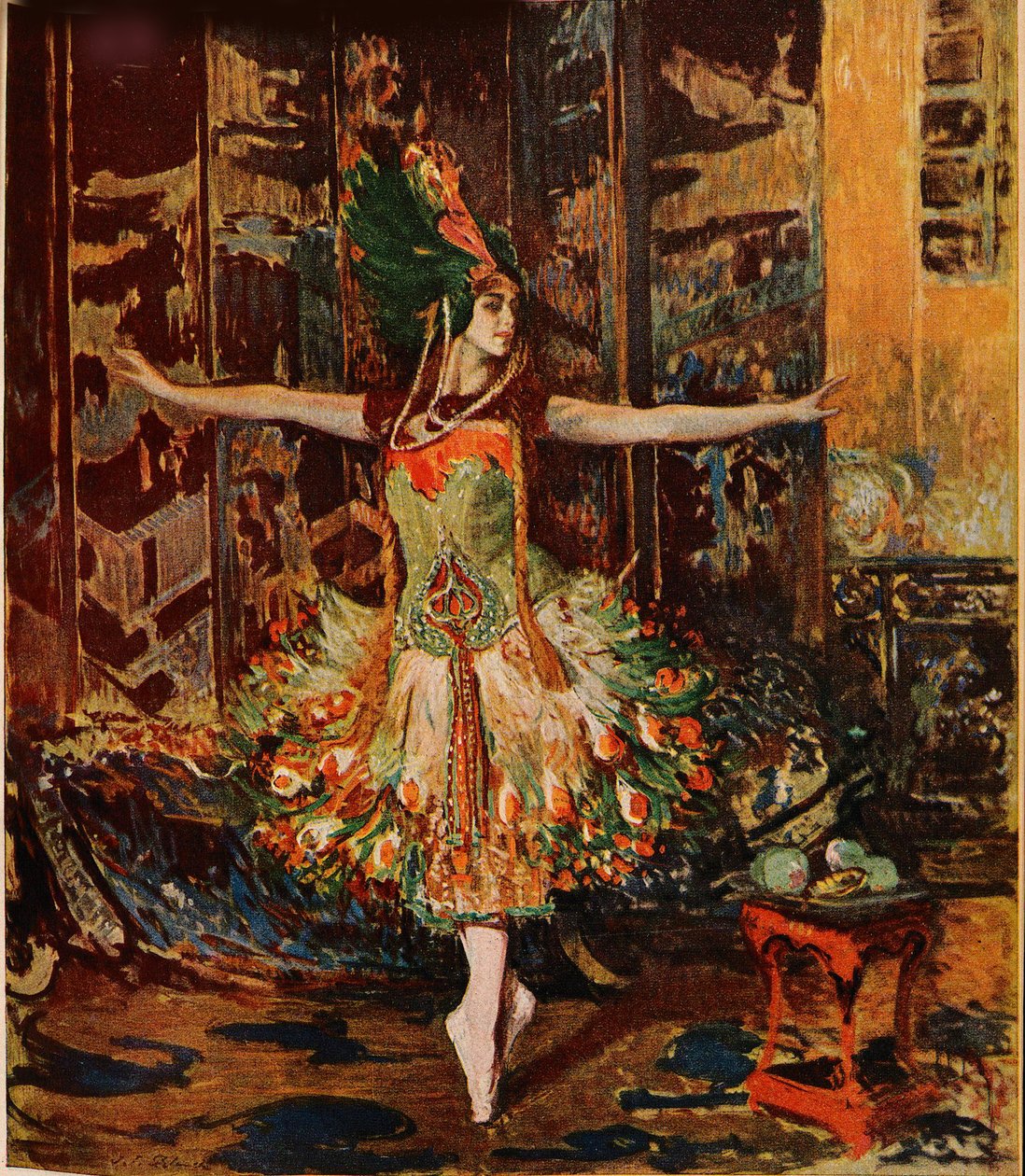 Tamara Karsavina. Capa da Revista Jugend, 1914 de Jaques Èmile Blanche