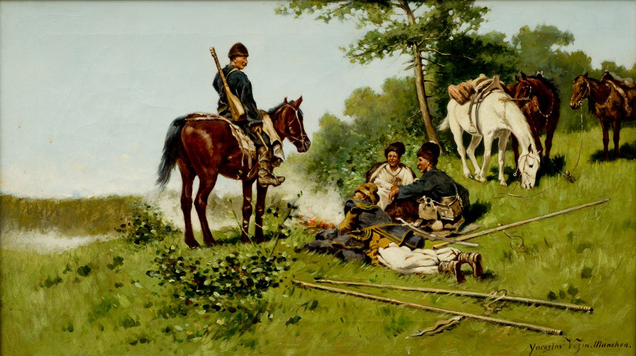 Acampamento cazaque de Jaroslav Friedrich Julius Vesin