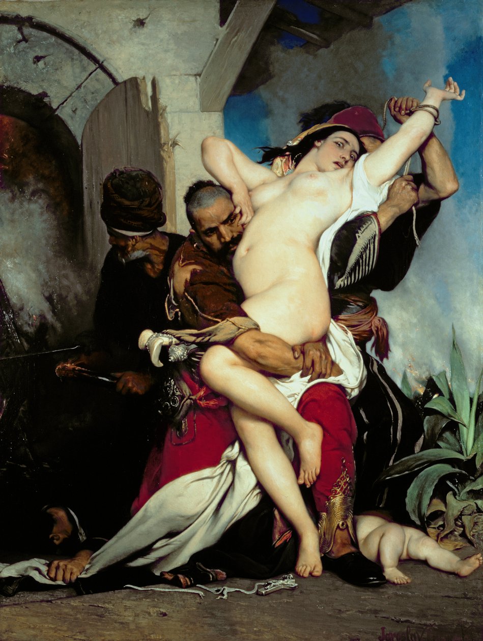 O rapto de uma mulher Herzegovenia, 1861 de Jaroslav Cermak