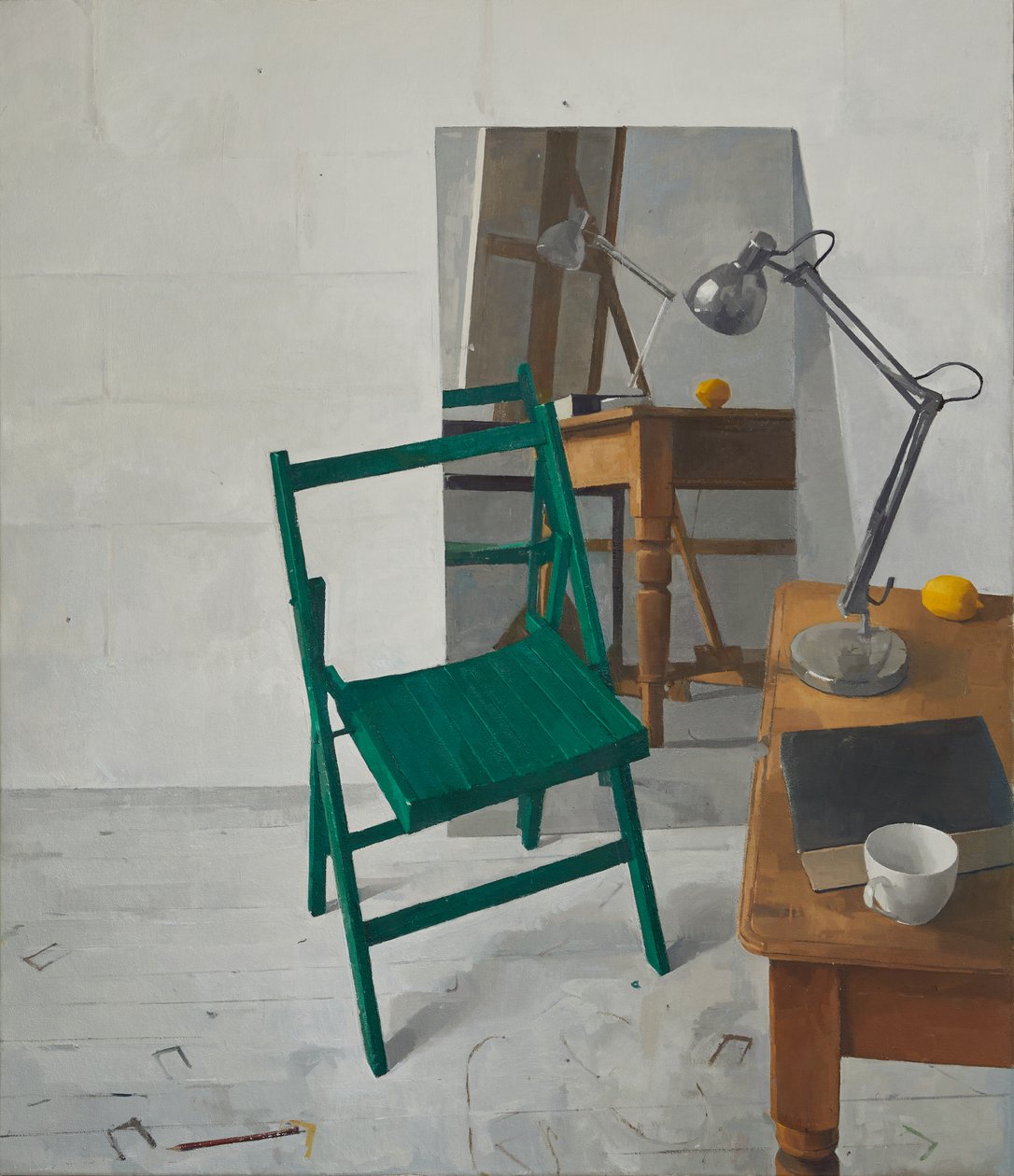 Interior de estúdio, 2016 (óleo sobre tela) de Jason Line