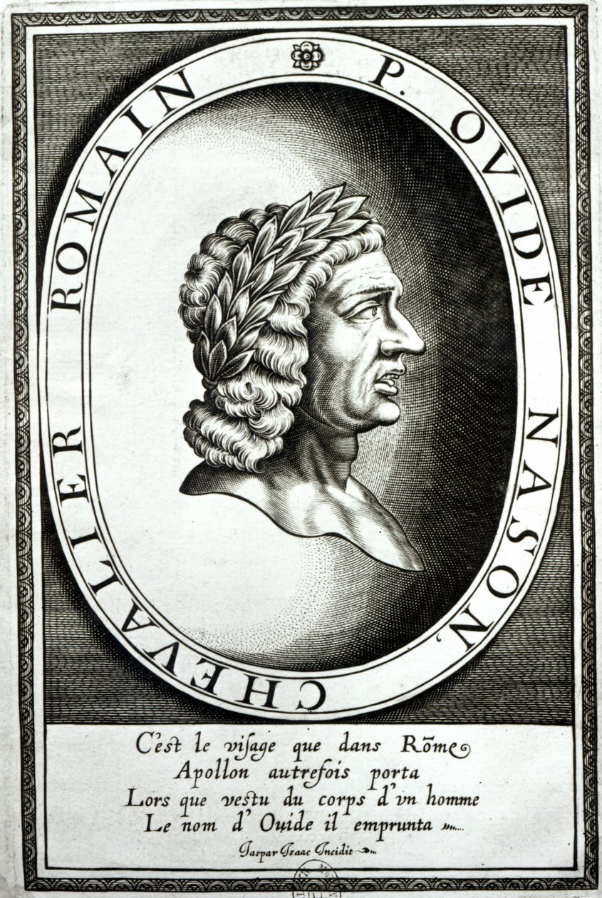 Retrato de Ovídio (Publius Ividius nariz) (43BC-17AD) de Jaspar de Isaac