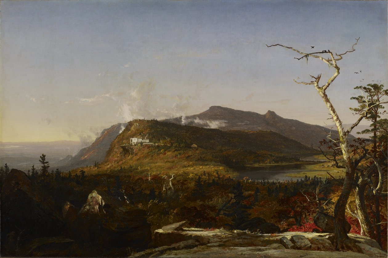 Casa da montanha de Catskill de Jasper Francis Cropsey