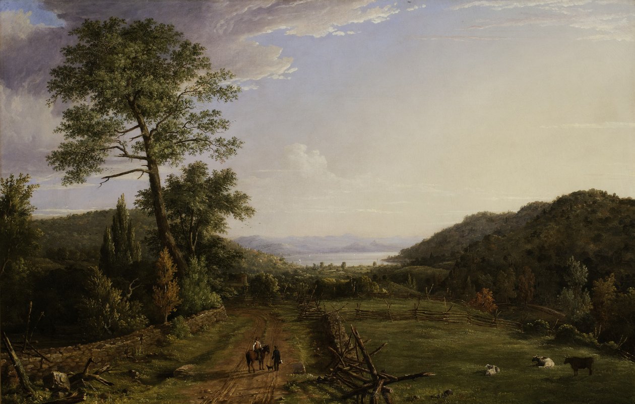 Pista do país ao lago Greenwood, 1846 de Jasper Francis Cropsey