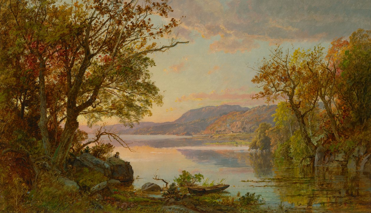 Um vislumbre do Lago Greenwood de Jasper Francis Cropsey