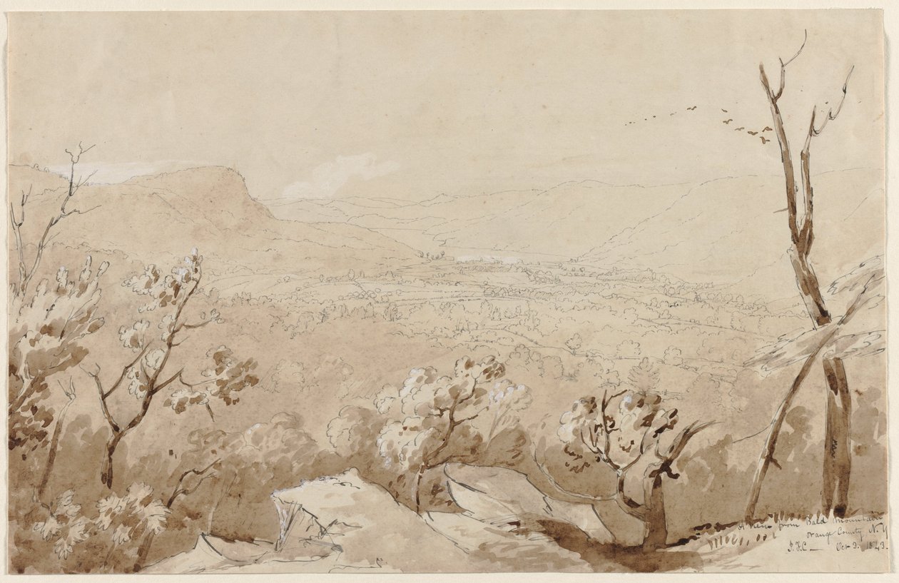 A View from Bald Mountain, Orange County, N. Y. de Jasper Francis Cropsey