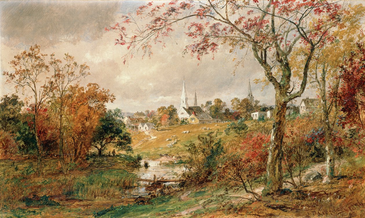 Paisagem De Outono, Saugerties, 1886 de Jasper Francis Cropsey