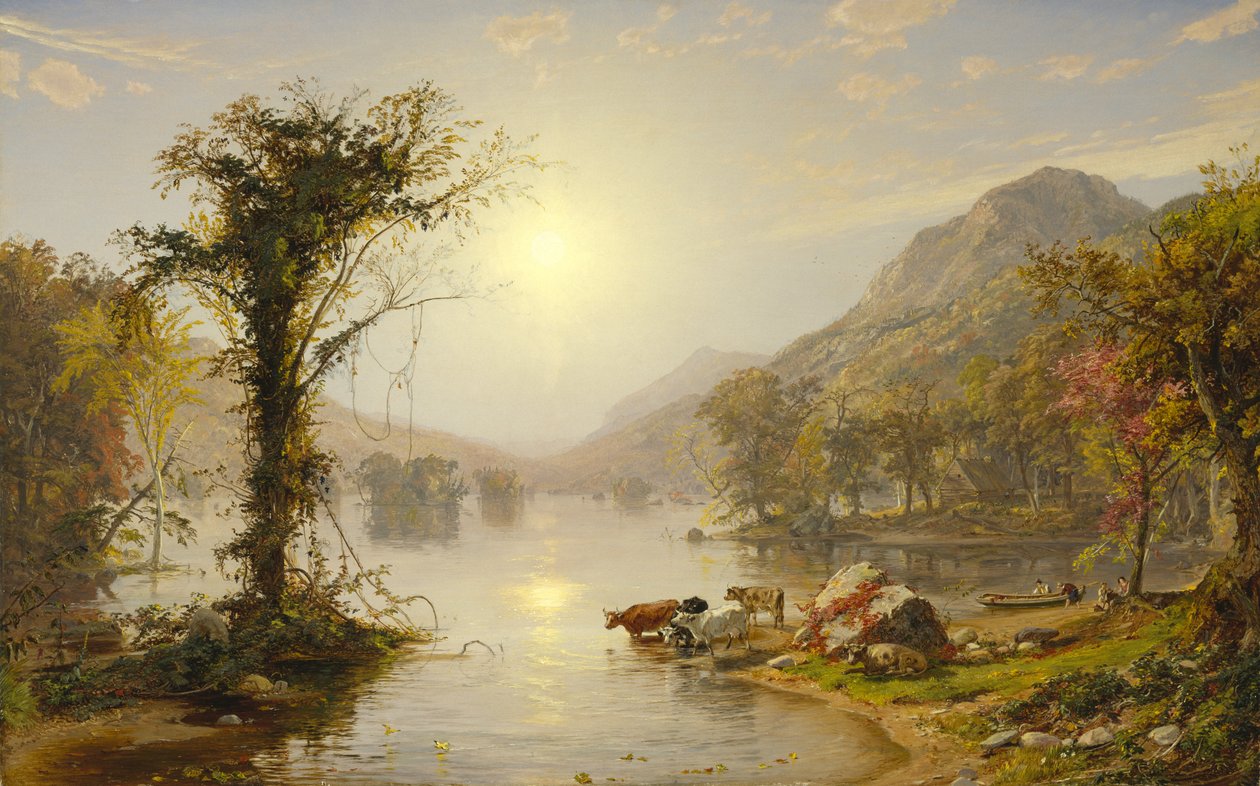 Outono no lago Greenwood, 1861 de Jasper Francis Cropsey