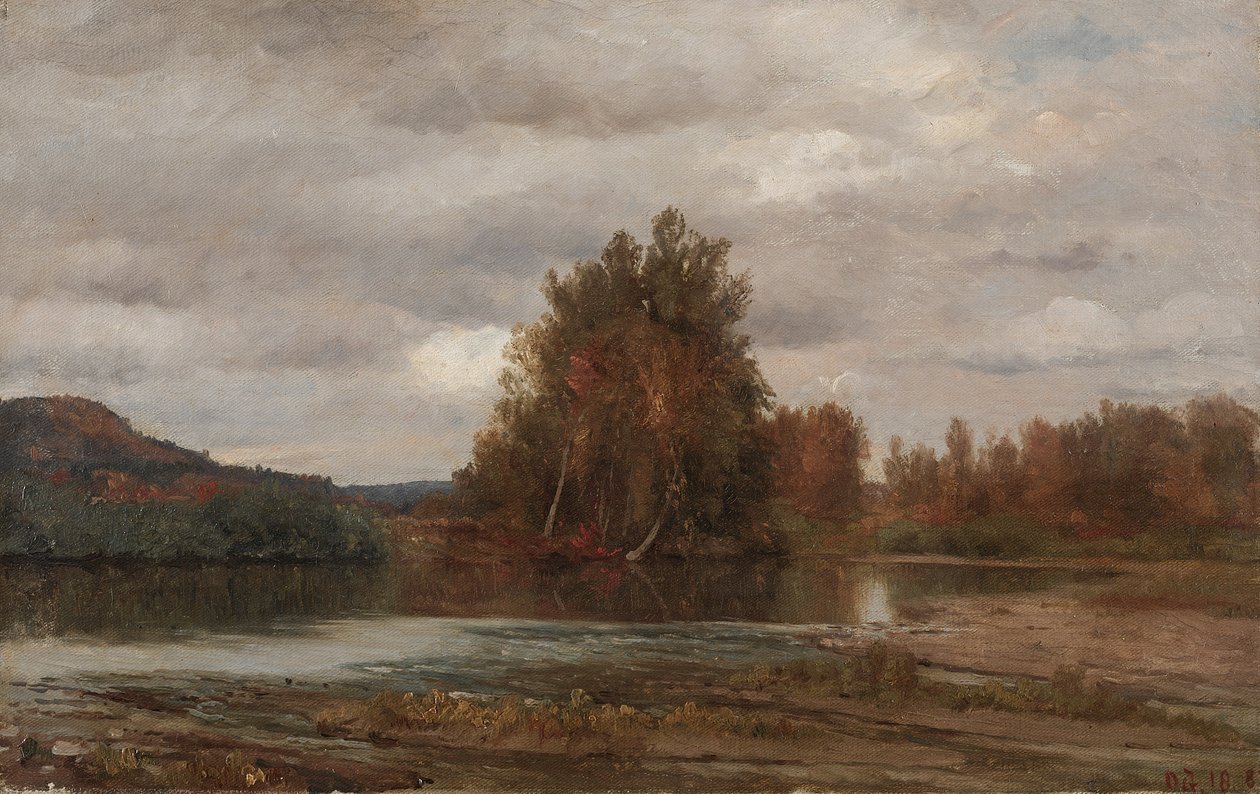 Dia cinzento no Esopus, 1882. de Jasper Francis Cropsey