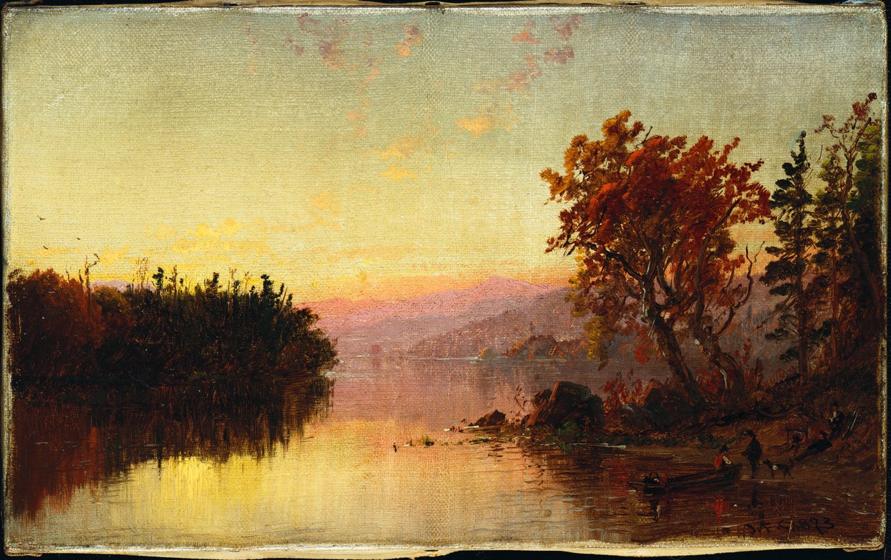 Lago Greenwood no crepúsculo, 1873 de Jasper Francis Cropsey