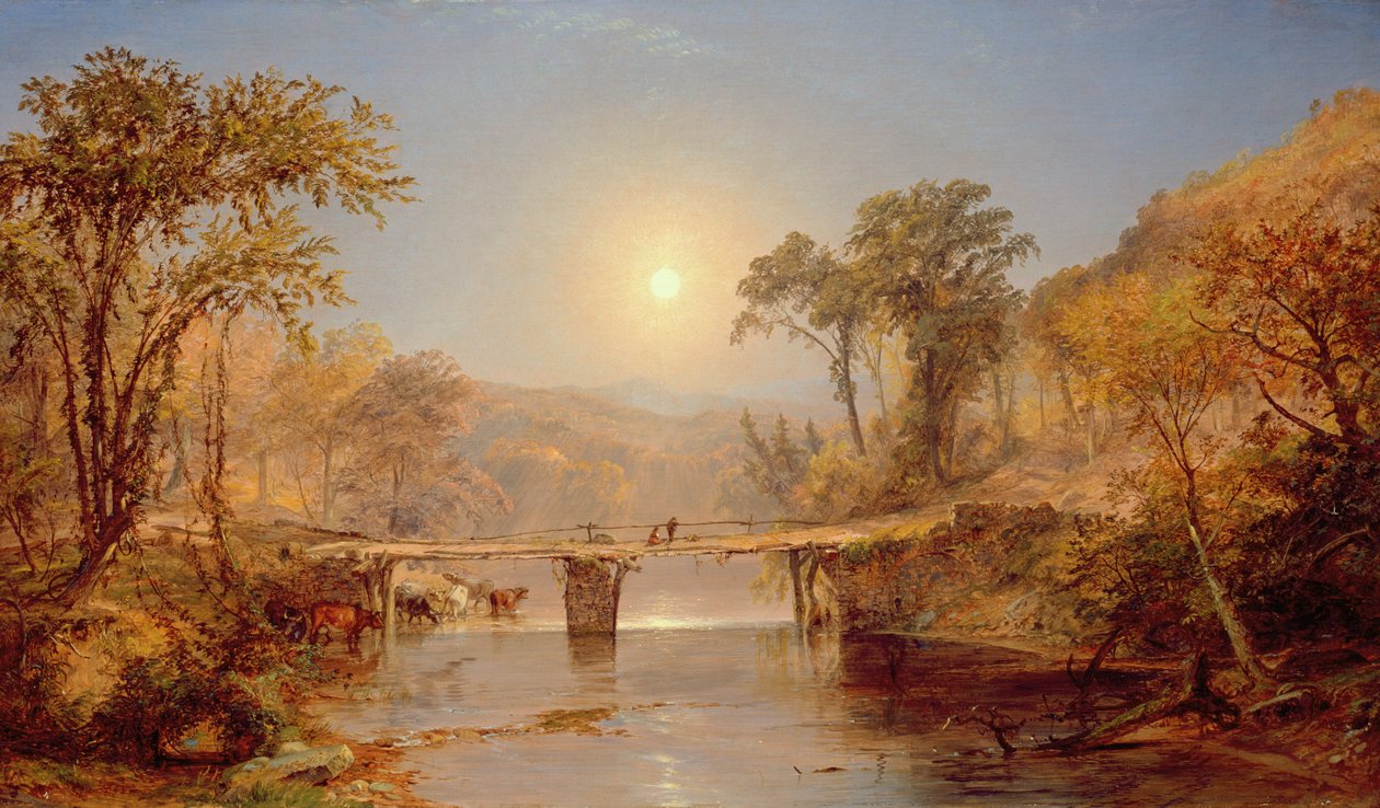 Verão indiano no rio Delaware, 1882 de Jasper Francis Cropsey