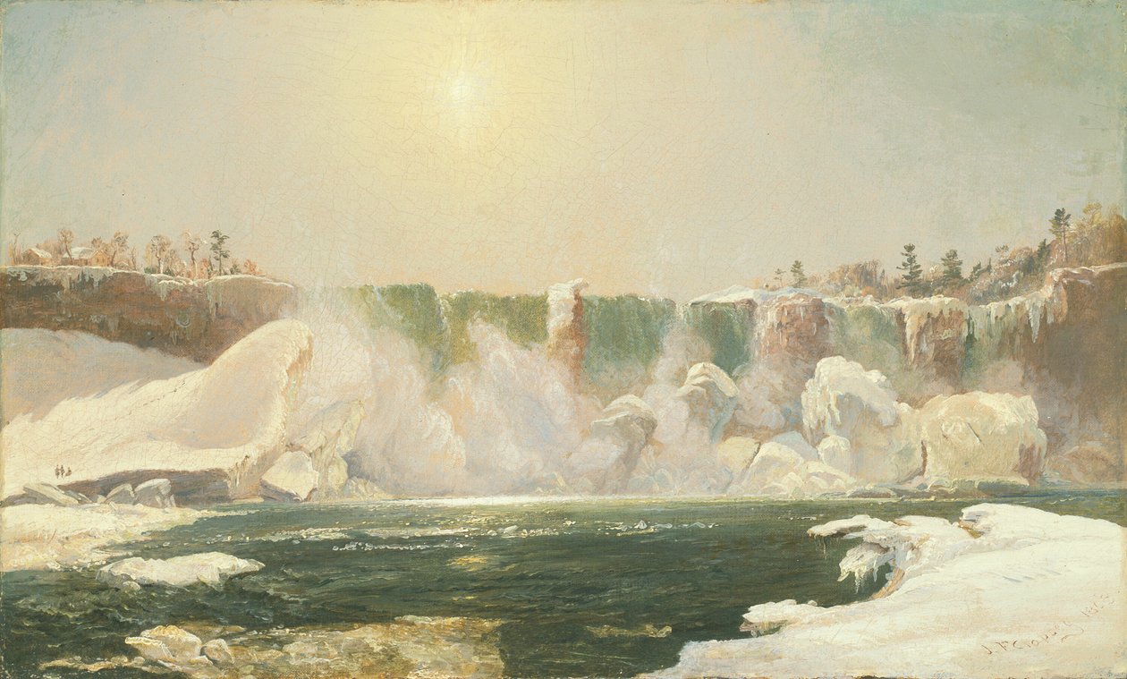 Cataratas do Niágara no inverno de Jasper Francis Cropsey