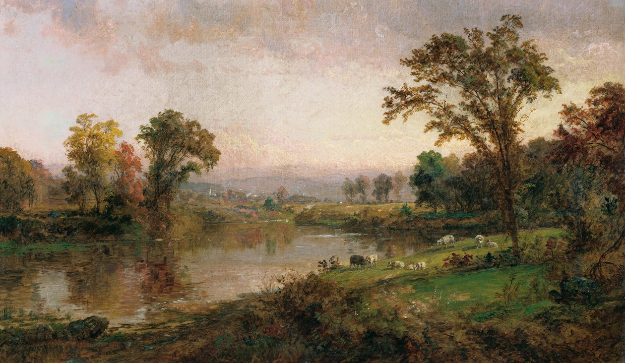 Riverscape - início do outono de 1888 de Jasper Francis Cropsey