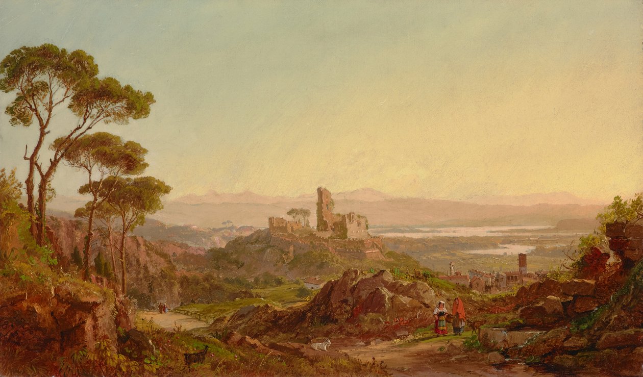 Ruínas de Narni, Itália 1875 (óleo sobre tela) de Jasper Francis Cropsey