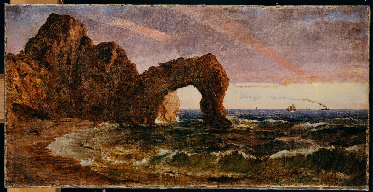 Pôr do sol em Etretat, 1894 de Jasper Francis Cropsey