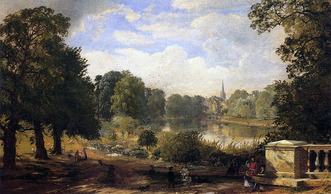 O Serpentine, Hyde Park, Londres, 1858 de Jasper Francis Cropsey