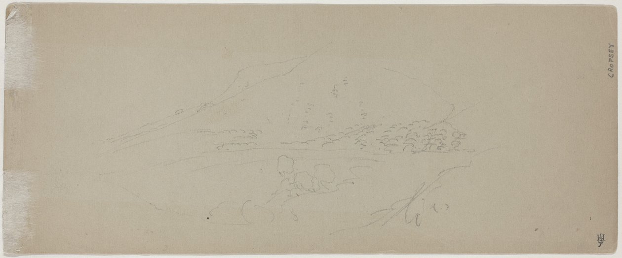 Vista de uma montanha [verso] de Jasper Francis Cropsey