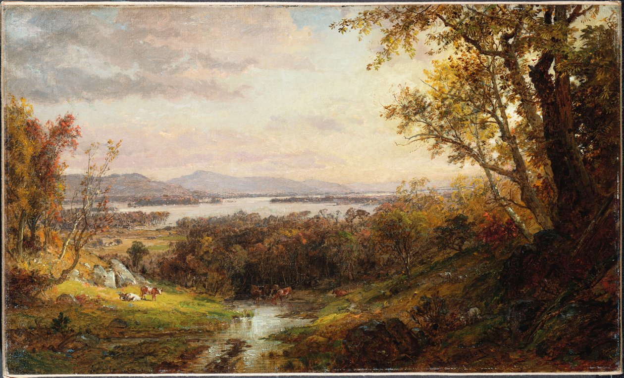 Vista do Hudson, 1883 de Jasper Francis Cropsey