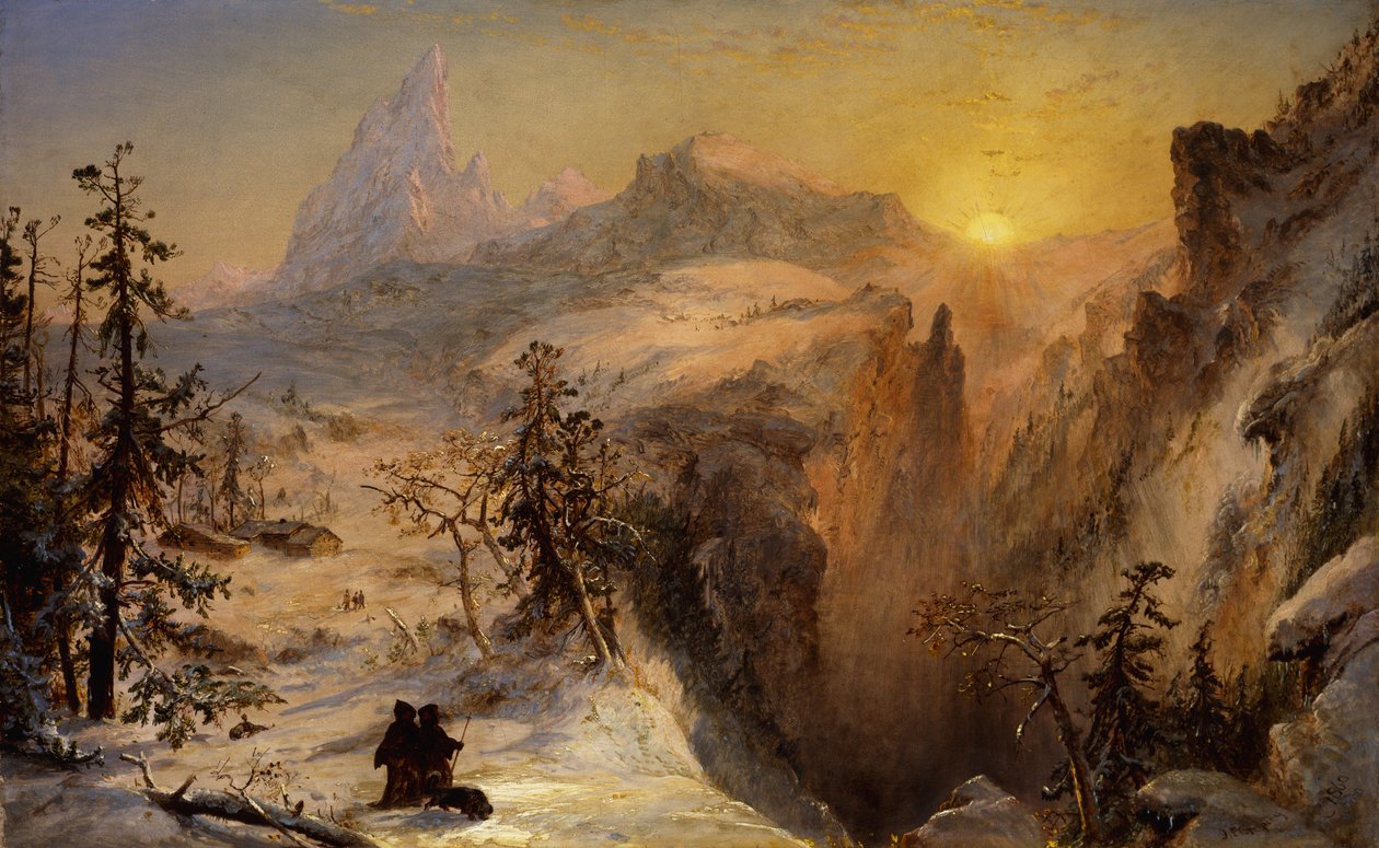 Inverno na Suíça, 1860 de Jasper Francis Cropsey