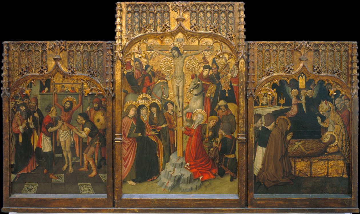 Martírio de São Bartolomeu, Calvário e Morte de Santa Maria Madalena de Jaume Huguet