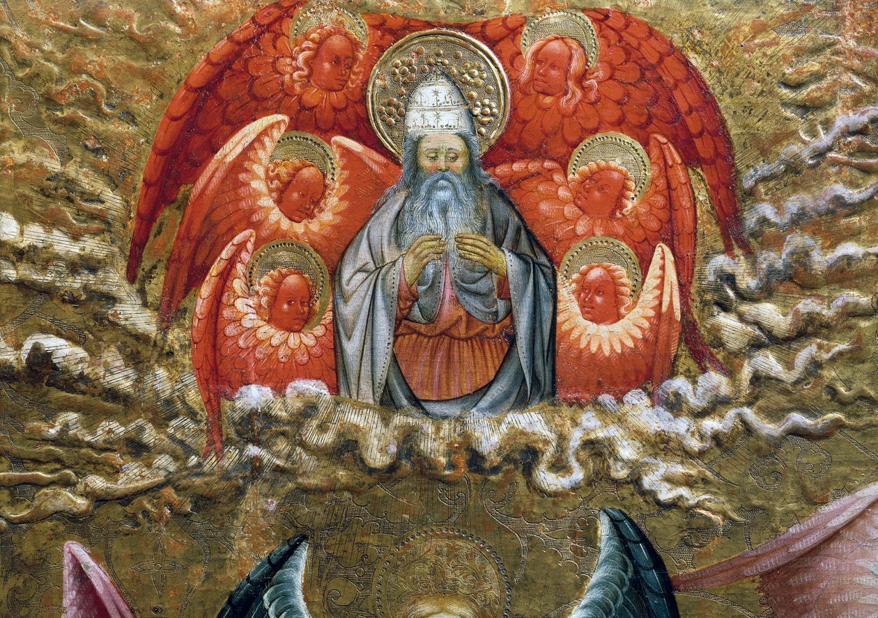 Deus Pai rodeado de anjos, retábulo de Verdu de Jaume Ferrer