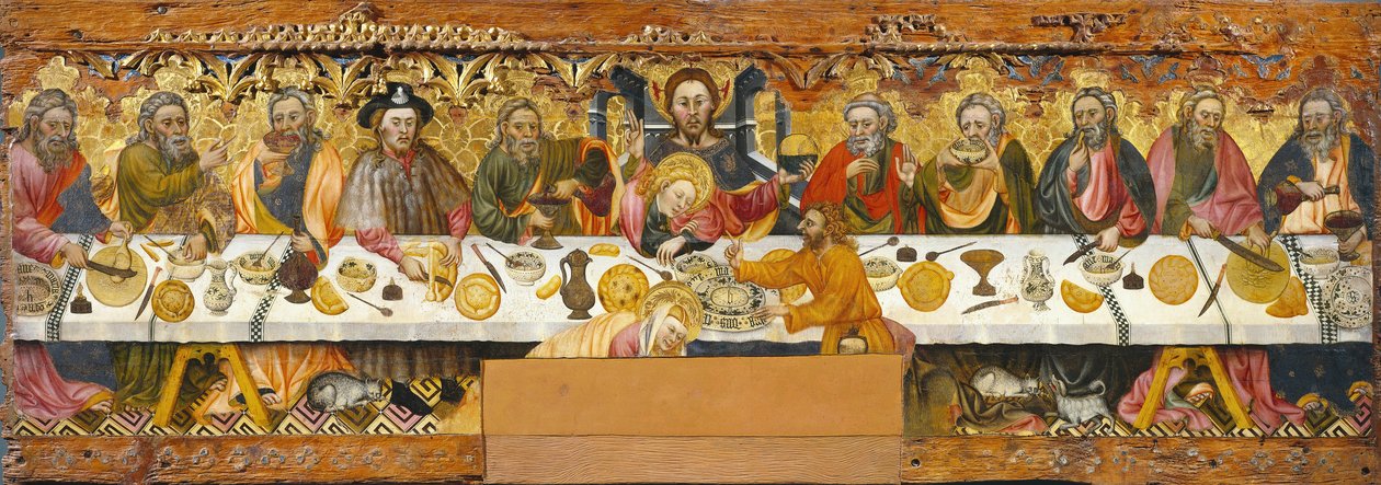 A Última Ceia, c.1370-1400 (tempera sobre madeira) de Jaume Ferrer