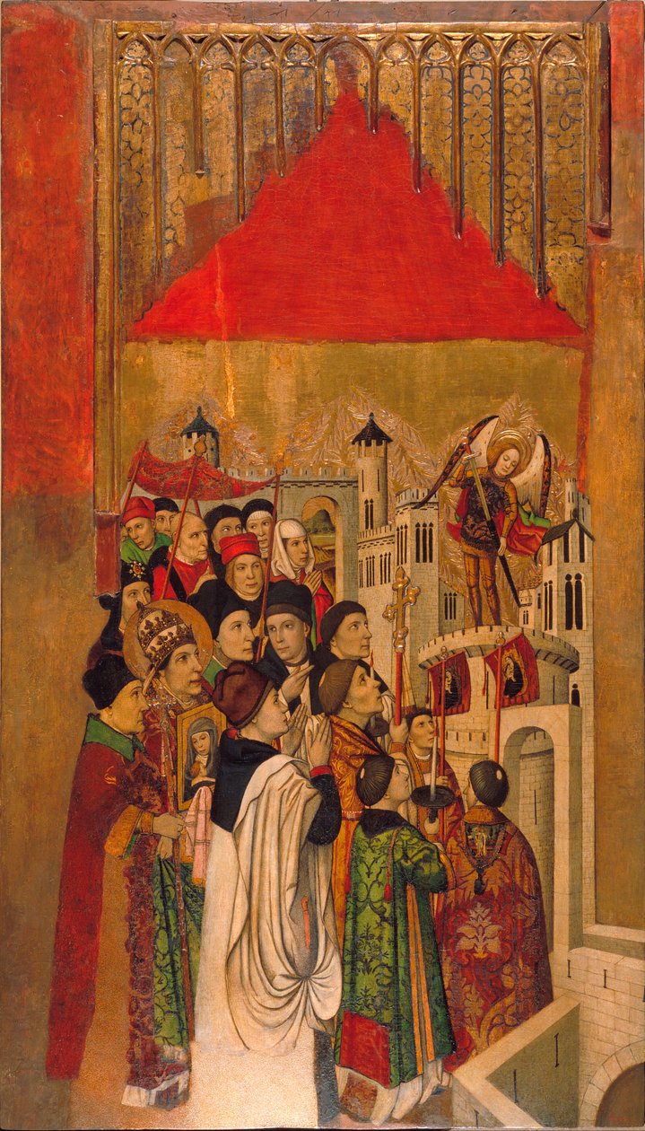 Aparição de São Miguel no Chateau Saint Ange de Jaume Huguet