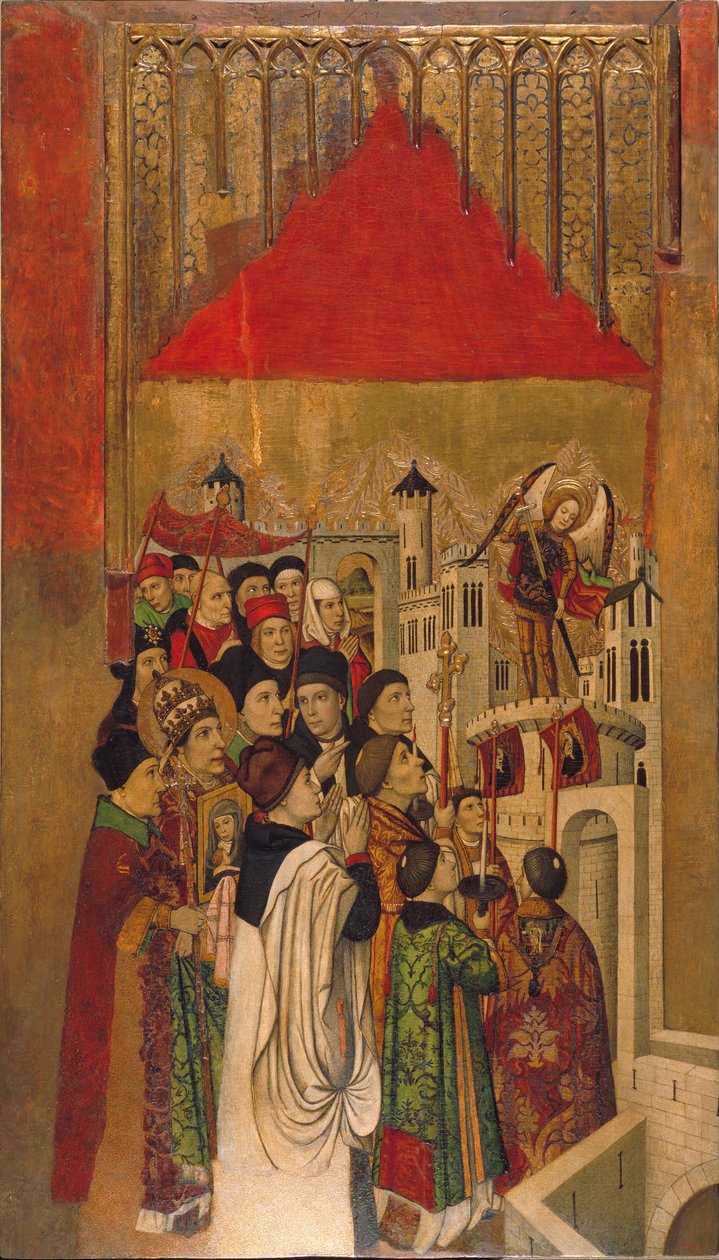 Aparição de São Miguel no Castelo de Santo Ângelo de Jaume Huguet