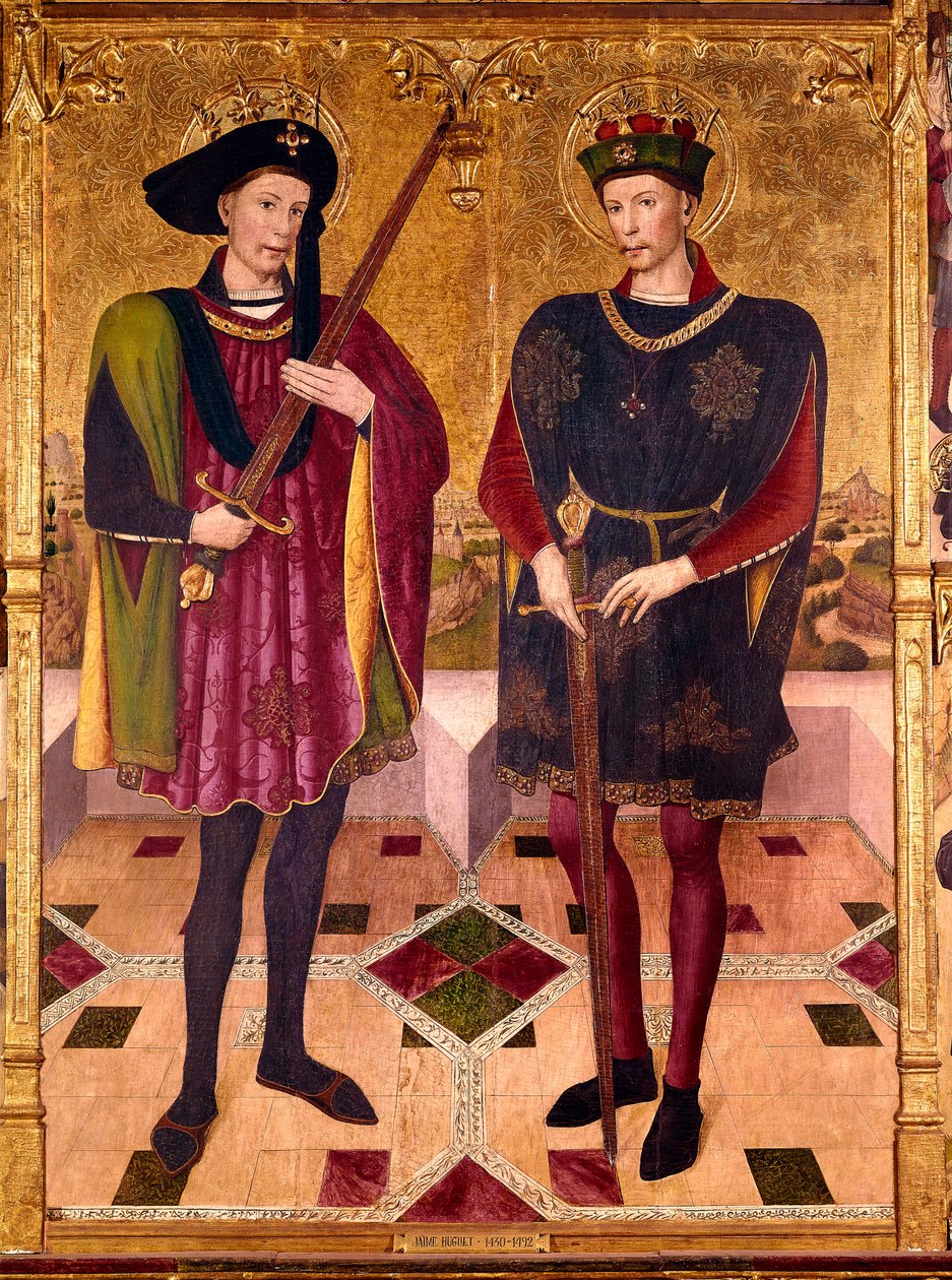 São Abdón e São Sennen, mártires que morreram em Roma por volta de 303 sob as perseguições do Imperador Diocleciano (245-313) contra os cristãos de Jaume Huguet