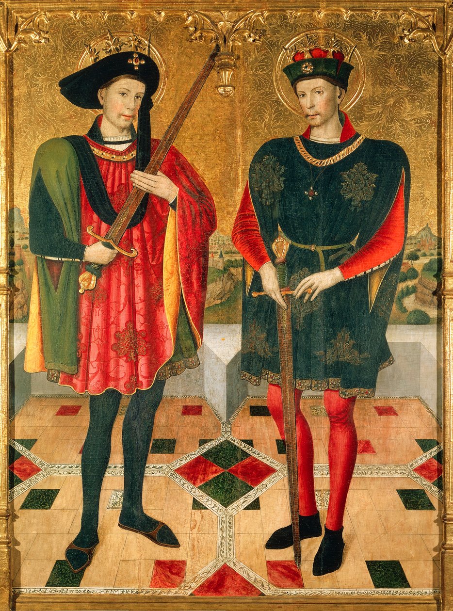São Abdón e São Sennen, mártires que morreram em Roma por volta de 303 sob as perseguições do Imperador Diocleciano (245-313) contra os cristãos de Jaume Huguet