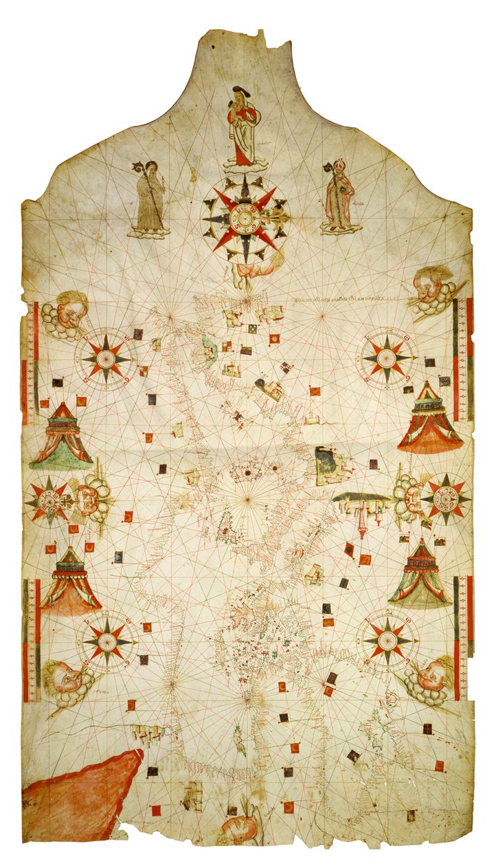 Mapa do Mediterrâneo e do Mar Negro, 1563 de Jaume Olives
