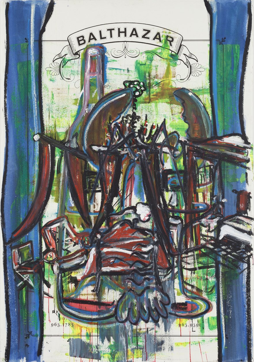 Après Le Vernissage, 2012 (técnica mista sobre papel para aguarela montado num painel com receita no verso) de Jay Batlle