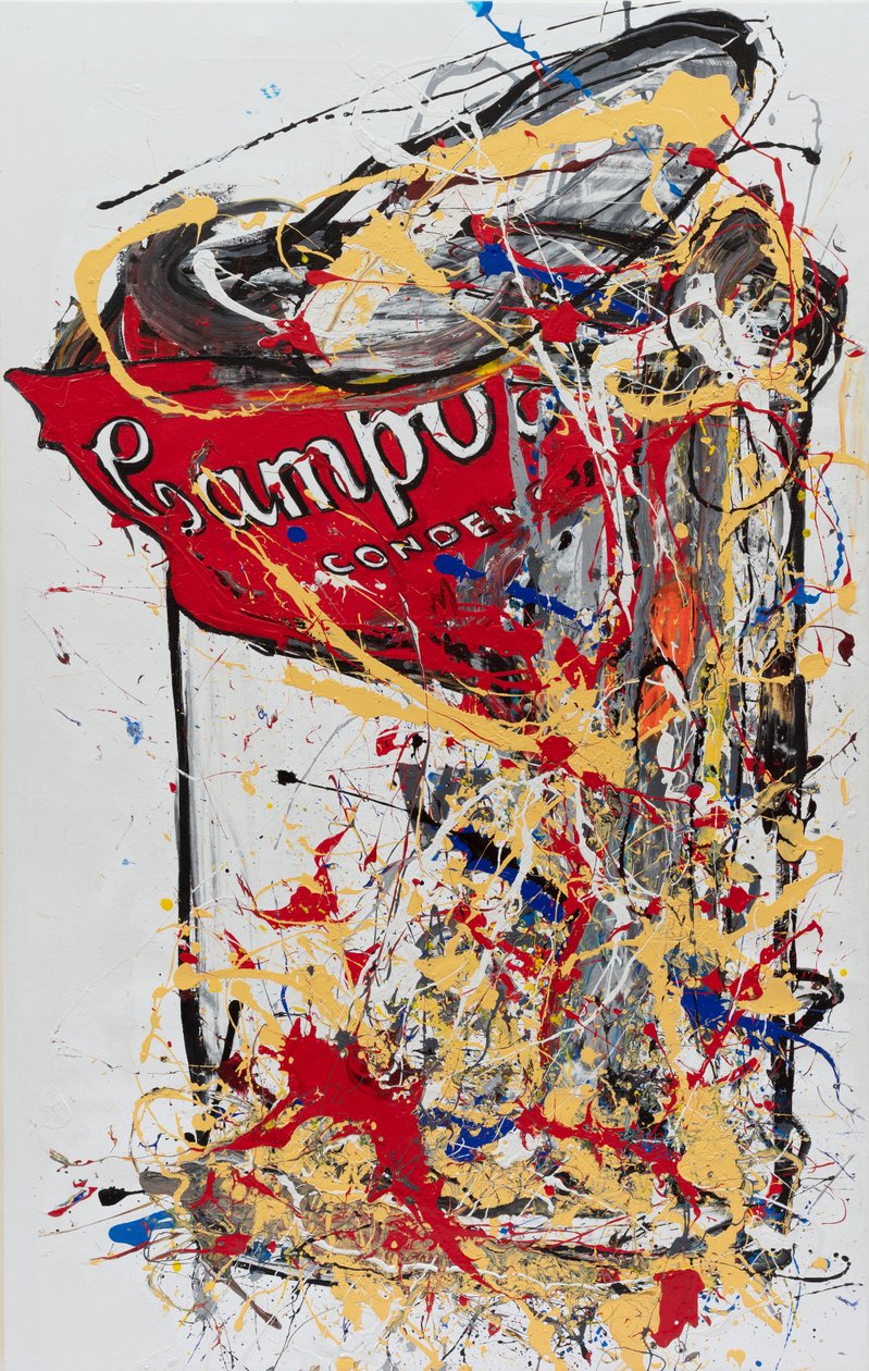 Cut The Mustard, 2019 (tinta de casa e tinta sobre tela) de Jay Batlle