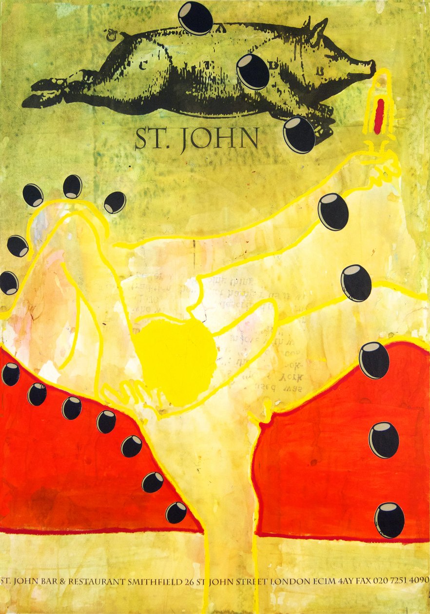 São João, 2010 (técnica mista sobre papel para aguarela montado em painel com receita no verso) de Jay Batlle