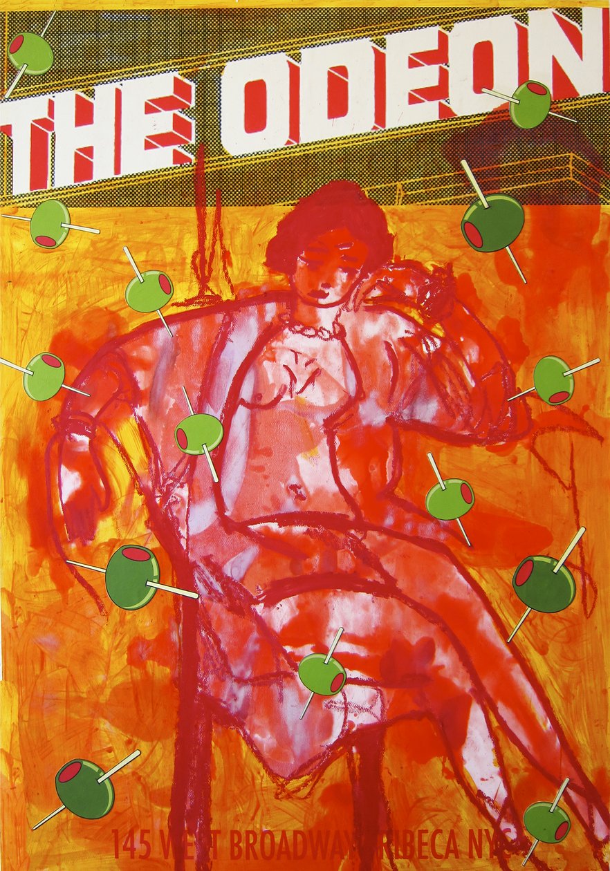 The Odeon, 2012 (técnica mista sobre papel para aguarela montado em painel com receita no verso) de Jay Batlle