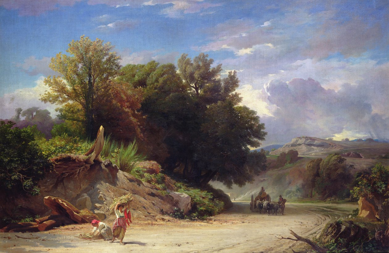 Paisagem nos arredores de Roma, 1853 de Jean Achille Benouville