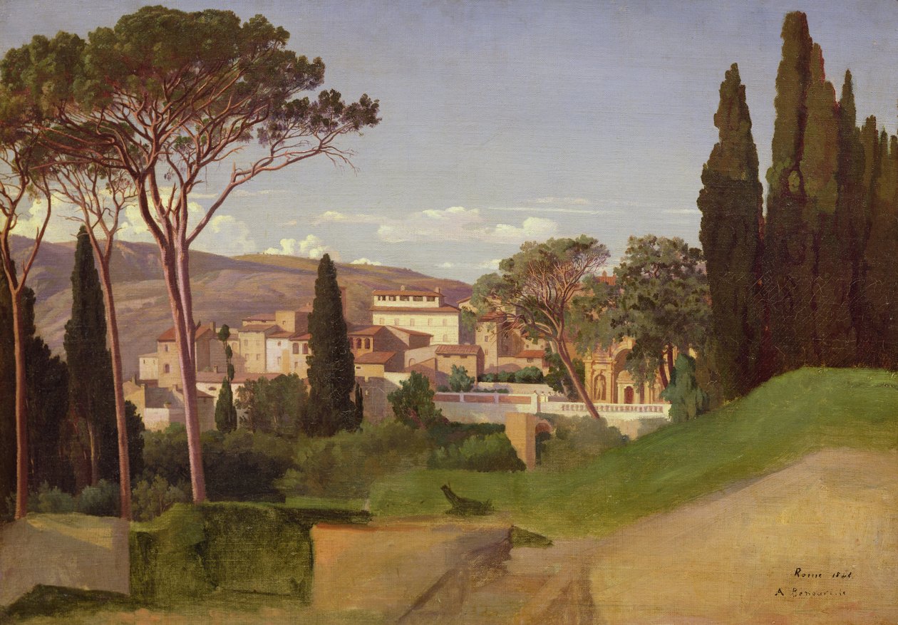 Vista de uma villa romana, 1844 de Jean Achille Benouville